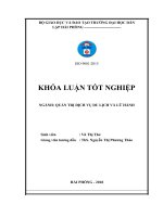 Khai thác hiệu quả loại hình du lịch văn hóa tại di sản văn hóa hoàng thành thăng long, hà nội 