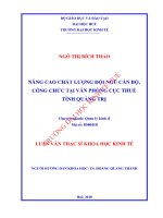 Nâng cao chất lượng đội ngũ cán bộ, công chức tại Văn phòng Cục Thuế tỉnh Quảng Trị_2