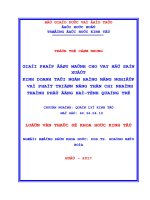 Giải pháp đẩy mạnh cho vay hộ sản xuất kinh doanh tại ngân hàng nông nghiệp và phát triển nông thôn chi nhánh thành phố đông hà   tỉnh quảng trị 