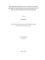 HIỆN TRẠNG HOẠT ĐỘNG DU LỊCH VÀ CÁC ĐỀ XUẤT GIẢI PHÁP PHÁTTRIỂN DU LỊCH SINH THÁI TẠI LÀNG DU LỊCH SINH THÁI VĂN HOÁ CÁC DÂN TỘC THIỂU SỐ CỦ CHI, TP. HỒ CHÍ MINH.