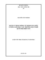quản lý hoạt động tự đánh giá chất lượng giáo dục các trường dạy nghề quân đội hiện nay 