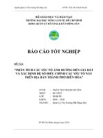 PHÂN TÍCH CÁC YẾU TỐ ẢNH HƯỞNG ĐẾN GIÁ ĐẤT VÀ XÁC ĐỊNH HỆ SỐ ĐIỀU CHỈNH CÁC YẾU TỐ NÀY TRÊN ĐỊA BÀN THÀNH PHỐ BIÊN HÒA