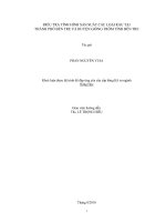iĐIỀU TRA TÌNH HÌNH SẢN SUẤT CÁC LOẠI RAU TẠI THÀNH PHỐ BẾN TRE VÀ HUYỆN GIỒNG TRÔM TỈNH BẾN TRE