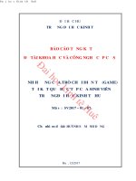 Phân tích ảnh hưởng của trò chơi điện tử (game) tới kết quả học tập của sinh viên trường đại học kinh tế huế 