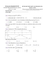 Đề thi thử THPT QG 2019   môn toán   file word có ma trận lời giải chi tiết