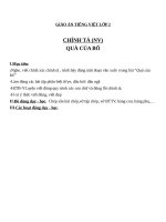 Giáo án Tiếng Việt 2 tuần 13 bài: Chính tả  Nghe  viết: Quà của bố. Phân biệt iêyê, rdgi, dấu hỏidấu ngã