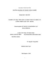 Nghiên cứu đặc tính cháy và phát thải của động cơ lưỡng nhiên liệu cồn   diesel 