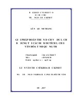 Giải pháp hoàn thiện dịch vụ du lịch bổ sung tại các điểm di tích lịch sử văn hoá tỉnh quảng trị 