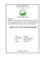 Nghiên cứu thực trạng và đề xuất một số giải pháp nâng cao hiệu quả công tác bảo vệ, phát triển rừng tại xã liên hiệp, huyện bắc quang, tỉnh hà giang 