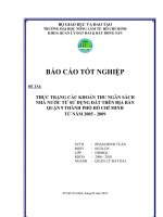THỰC TRẠNG CÁC KHOẢN THU NGÂN SÁCH NHÀ NƯỚC TỪ SỬ DỤNG ĐẤT TRÊN ĐỊA BÀN QUẬN 9 THÀNH PHỐ HỒ CHÍ MINH TỪ NĂM 2005 - 2009