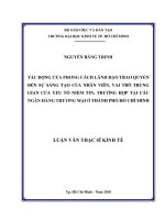 Tác động của phong cách lãnh đạo trao quyền đến sự sáng tạo của nhân viên, vai trò trung gian của yếu tố niềm tin 