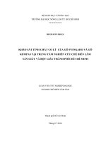   KHẢO SÁT TÍNH CHẤT CƠ LÝ  CỦA GỖ PYINKADO VÀ GỖ  KEMPAS TẠI TRUNG TÂM NGHIÊN CỨU CHẾ BIẾN LÂM  SẢNGIẤY VÀ BỘT GIẤY THÀNH PHỐ HỒ CHÍ MINH      