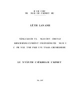 Nâng cao chất lượng dịch vụ cho vay khách hàng cá nhân tại ngân hàng thương mại cổ phần xuất nhập khẩu việt nam chi nhánh huế 