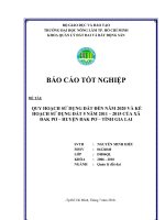 QUY HOẠCH SỬ DỤNG ĐẤT ĐẾN NĂM 2020 VÀ KẾ HOẠCH SỬ DỤNG ĐẤT 5 NĂM 2011 – 2015 CỦA XÃ ĐAK PƠ – HUYỆN ĐAK PƠ – TỈNH GIA LAI