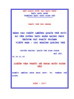 Nâng cao chất lượng quản trị rủi ro tín dụng tại ngân hàng thương mại cổ phần đầu tư và phát triển việt nam – chi nhánh quảng trị 