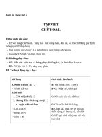 Giáo án Tiếng Việt 2 tuần 13 bài: Tập viết  Chữ hoa L