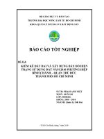 KIỂM KÊ ĐẤT ĐAI VÀ XÂY DỰNG BẢN ĐỒ HIỆN TRẠNG SỬ DỤNG ĐẤT NĂM 2010 PHƯỜNG HIỆP BÌNH CHÁNH – QUẬN THỦ ĐỨC THÀNH PHỐ HỒ CHÍ MINH