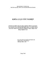 ĐÁNH GIÁ HIỆN TRẠNG HOẠT ĐỘNG PHÂN LOẠI RÁC TẠI NGUỒN TẠI THÀNH PHỐ BIÊN HÒA VÀ PHÂN TÍCH NGUYÊN NHÂN NGƯỜI DÂN KHÔNG THỰC HIỆN TỐT HOẠT ĐỘNG NÀY