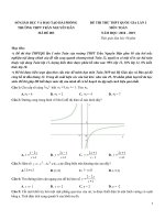 Đề thi thử THPT QG môn toán  năm 2019   có lời giải chi tiết