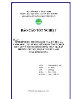 TÌNH HÌNH BỒI THƯỜNG GIẢI TỎA, HỖ TRỢ VÀ TÁI ĐỊNH CƯ DỰ ÁN KHU LIÊN HỢP CÔNG NGHIỆP DỊCH VỤ VÀ ĐÔ THỊ BÌNH DƯƠNG TRÊN ĐỊA BÀN PHƯỜNG PHÚ MỸ, THỊ XÃ THỦ DẦU MỘT TỈNH BÌNH DƯƠNG