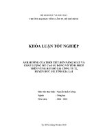 ẢNH HƯỞNG CỦA THỜI TIẾT ĐẾN NĂNG SUẤT VÀ CHẤT LƯỢNG MỦ CAO SU DÒNG VÔ TÍNH PB235 TRÊN VÙNG ĐẤT ĐỎ TẠI CÔNG TY 72, HUYỆN ĐỨC CƠ, TỈNH GIA LAI
