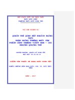 Quản trị quan hệ khách hàng tại ngân hàng TMCP công thương việt nam  chi nhánh quảng trị 