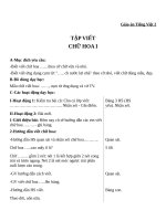 Giáo án Tiếng Việt 2 tuần 11 bài: Tập viết  Chữ hoa: I