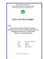 ỨNG DỤNG HỆ THỐNG THÔNG TIN ĐỊA LÝ XÂY DỰNG CÔNG CỤ TRUY VẤN THÔNG TIN THỬA ĐẤT TRÊN ĐỊA BÀN PHƯỜNG 9, THÀNH PHỐ VĨNH LONG, TỈNH VĨNH LONG