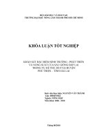 KHẢO SÁT ĐẶC ĐIỂM SINH TRƯỞNG - PHÁT TRIỂN VÀ NĂNG SUẤT CỦA SÁU GIỐNG BẮP LAI TRONG VỤ HÈ THU 2010 TẠI HUYỆN PHÚ THIỆN – TỈNH GIA LAI
