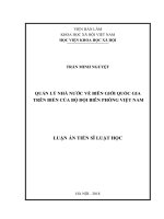 Quản lý nhà nước về biên giới quốc gia trên biển của Bộ đội Biên phòng Việt Nam (Luận án tiến sĩ)