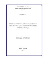 TÍNH TOÁN THIẾT KẾ HỆ THỐNG XỬ LÝ NƯỚC THẢI GIẾT MỔ GIA SÚC TẠI CƠ SỞ GIẾT MỔ HỒNG PHƯỚC CÔNG SUẤT 120m3/ngày