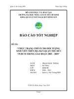 THỰC TRẠNG CHỖ Ở CHO ĐỐI TƯỢNG SINH VIÊN TRÊN ĐỊA BÀN QUẬN THỦ ĐỨC TP HỒ CHÍ MINH TRONG GIAI ĐOẠN 2005-2009