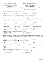 Đề thi thử THPT QG 2019   môn toán   file word có ma trận lời giải chi tiết