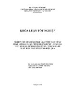 NGHIÊN CỨU QUY ĐỊNH PHÁP LUẬT VIỆT NAM VỀ XỬ PHẠT VI PHẠM HÀNH CHÍNH TRONG BVMT - ĐÁNH GIÁ VIỆC ÁP DỤNG XỬ PHẠT Ở QUẬN 12 – TP.HCM VÀ ĐỀ XUẤT BIỆN PHÁP NÂNG CAO HIỆU QUẢ
