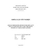   KHẢO SÁT BỆNH ĐƯỜNG HÔ HẤP Ở CHÓ, PHÂN LẬP VI  KHUẨN TỪ DỊCH MŨI CHÓ VÀ THỰC HIỆN KHÁNG  SINH ĐỒ CÁC VI KHUẨN PHÂN LẬP ĐƯỢC 