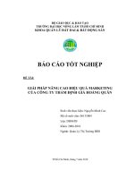 GIẢI PHÁP NÂNG CAO HIỆU QUẢ MARKETING CỦA CÔNG TY THẨM ĐỊNH GIÁ HOÀNG QUÂN