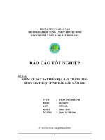 KIỂM KÊ ĐẤT ĐAI TRÊN ĐỊA BÀN THÀNH PHỐ BUÔN MA THUỘT-TỈNH ĐẮK LẮK NĂM 2010