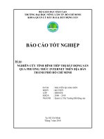 NGHIÊN CỨU TÌNH HÌNH TIẾP THỊ BẤT ĐỘNG SẢN QUA PHƯƠNG THỨC INTERNET TRÊN ĐỊA BÀN THÀNH PHỐ HỒ CHÍ MINH