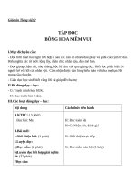 Giáo án Tiếng Việt 2 tuần 13 bài: Tập đọc  Bông hoa Niềm Vui