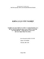 NGHIÊN CỨU ĐẶC ĐIỂM CẤU TRÚC VÀ SINH TRƯỞNG CỦA  RỪNG NEEM (Azadirachta indica A.Juss) TRỒNG NĂM 1998   TẠI NINH PHƯỚC – NINH THUẬN LÀM CƠ SỞ   ĐỀ XUẤT BIỆN PHÁP TỈA THƯA   