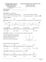 Đề thi thử THPT QG 2019   môn toán   file word có ma trận lời giải chi tiết