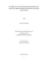 XÁC ĐỊNH CÁC YẾU TỐ CÔNG NGHỆ ẢNH HƯỞNG ĐẾN CHẤT  LƯỢNG GIẤY PHOTOCOPY ĐỊNH LƯỢNG 80GM2  TẠI NHÀ MÁY  GIẤY TÂN MAI   