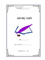 Mẫu sổ dự giờ THCS 2018-2019