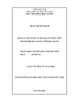 Quản lý Nhà nước về đất đai từ thực tiễn thành phố Bắc Giang, tỉnh Bắc Giang (Luận văn thạc sĩ)