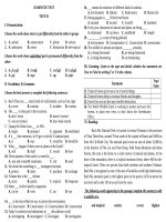 TIENG ANH 10 CB  DE KT  LAN 3  Tiếng Anh 10