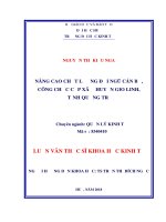 Nâng cao chất lượng đội ngũ cán bộ, công chức cấp xã ở huyện Gio Linh, tỉnh Quảng Trị