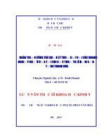 HOÀN THIỆN CÔNG tác QUẢN lý THUẾ đối với các DOANH NGHIỆP NHỎ và vừa tại CHI cục THUẾ THỊ xã bỉm sơn, TỈNH THANH hóa 
