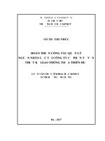 HOÀN THIỆN CÔNG tác QUẢN lý NGUỒN NHÂN lực tại CÔNG TY cổ PHẦN tư vấn THIẾT kế GIAO THÔNG THỪA THIÊN HUẾ 