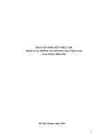 BÁO CÁO TỔNG KẾT THỰC THI PHÁP LUẬT PHÒNG VỆ THƯƠNG MẠI VIỆT NAM GIAI ĐOẠN 2002-2016