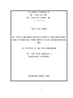 QUẢN TRỊ rủi RO TRONG CHO VAY cá NHÂN tại NGÂN HÀNG NÔNG NGHIỆP và PHÁT TRIỂN NÔNG THÔN VIỆT NAM   CHI NHÁNH THANH hóa 